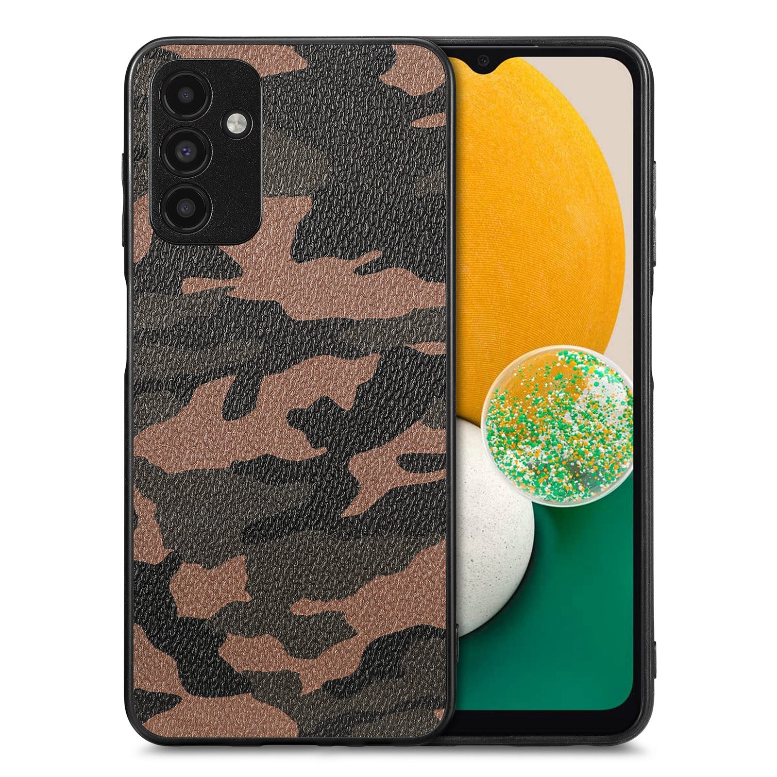 Protective Case for Samsung Galaxy A04s 4G (164.7 x 76.7 x 9.1 mm) / A13 5G / M13 5G Shockproof Camouflage Pattern PU Leather Coated PC TPU Precise Cutout Cover