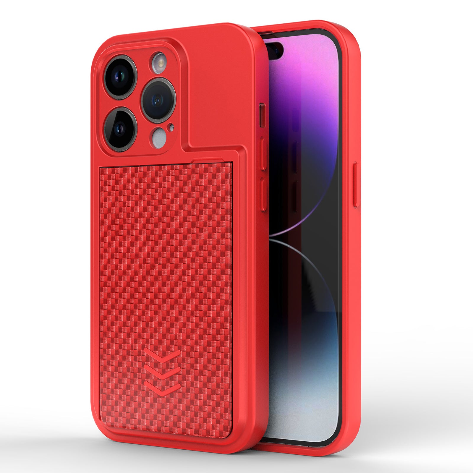 Shockproof Phone Case For iPhone 14 Pro Max, TPU+ PC Protective Cell Phone Cover with Card Slot - Blue