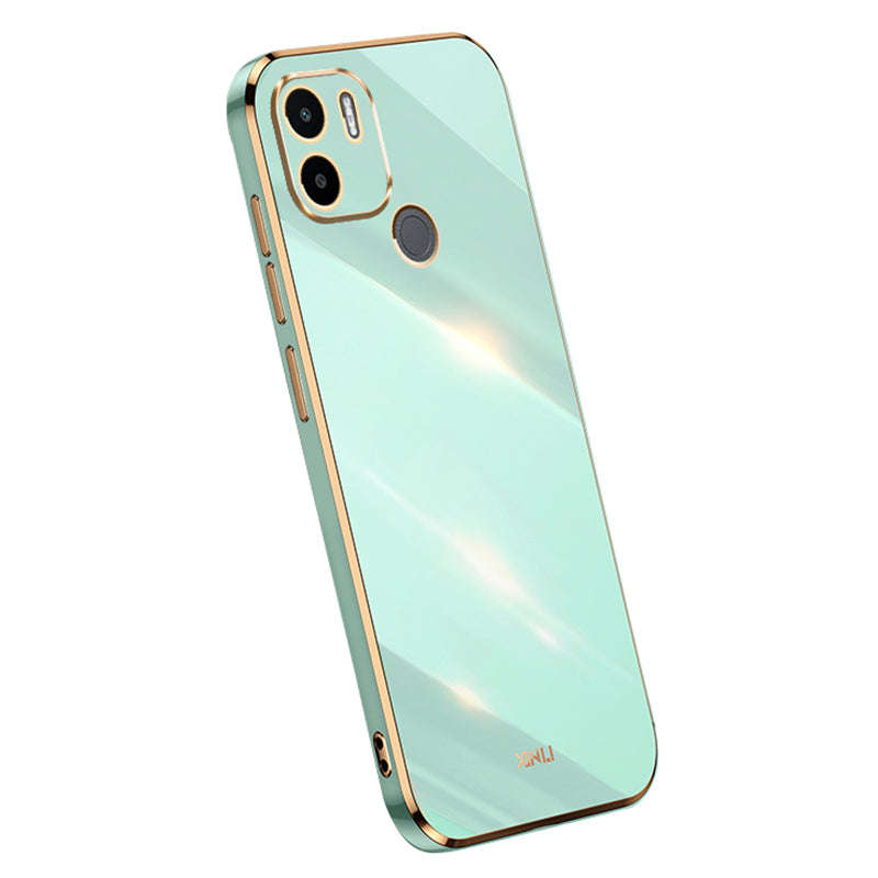 XINLI For Xiaomi Redmi A1 4G A2 4G Poco C50 4G Mobile Phone Case Electroplating Golden Edge Protector TPU Phone Cover