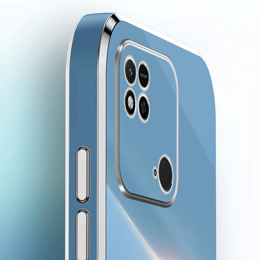 XINLI For Xiaomi Redmi 10C 4G Phone Case with Electroplating Golden Edge Anti-dust TPU Phone Cover