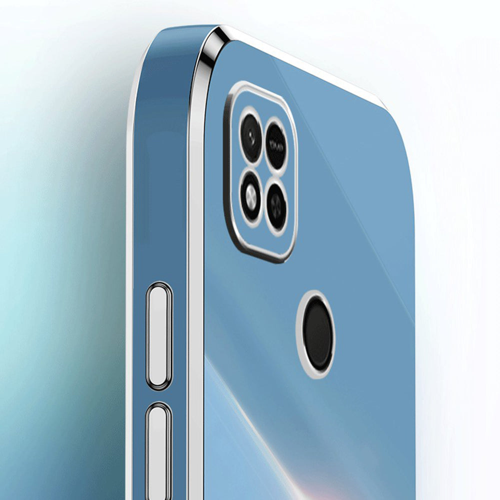 XINLI Cell Phone Case for Xiaomi Redmi 10A Flexible TPU Phone Cover with Electroplating Golden Edge