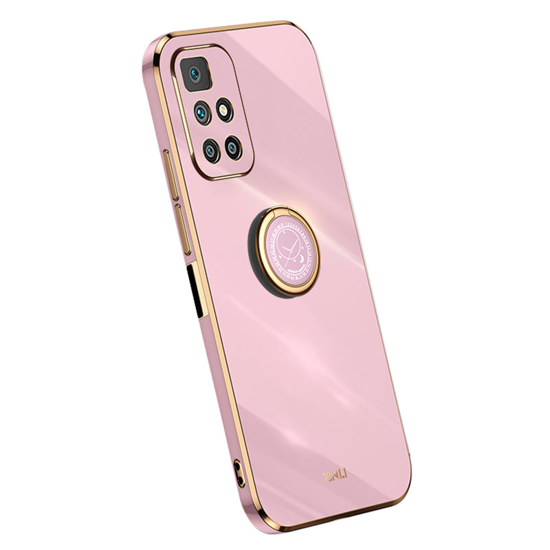 XINLI For Xiaomi Redmi 10 4G (2021) Redmi 10 2022 4G Redmi 10 Prime Redmi Note 11 4G (MediaTek) Ring Holder Kickstand TPU Phone Case Cover