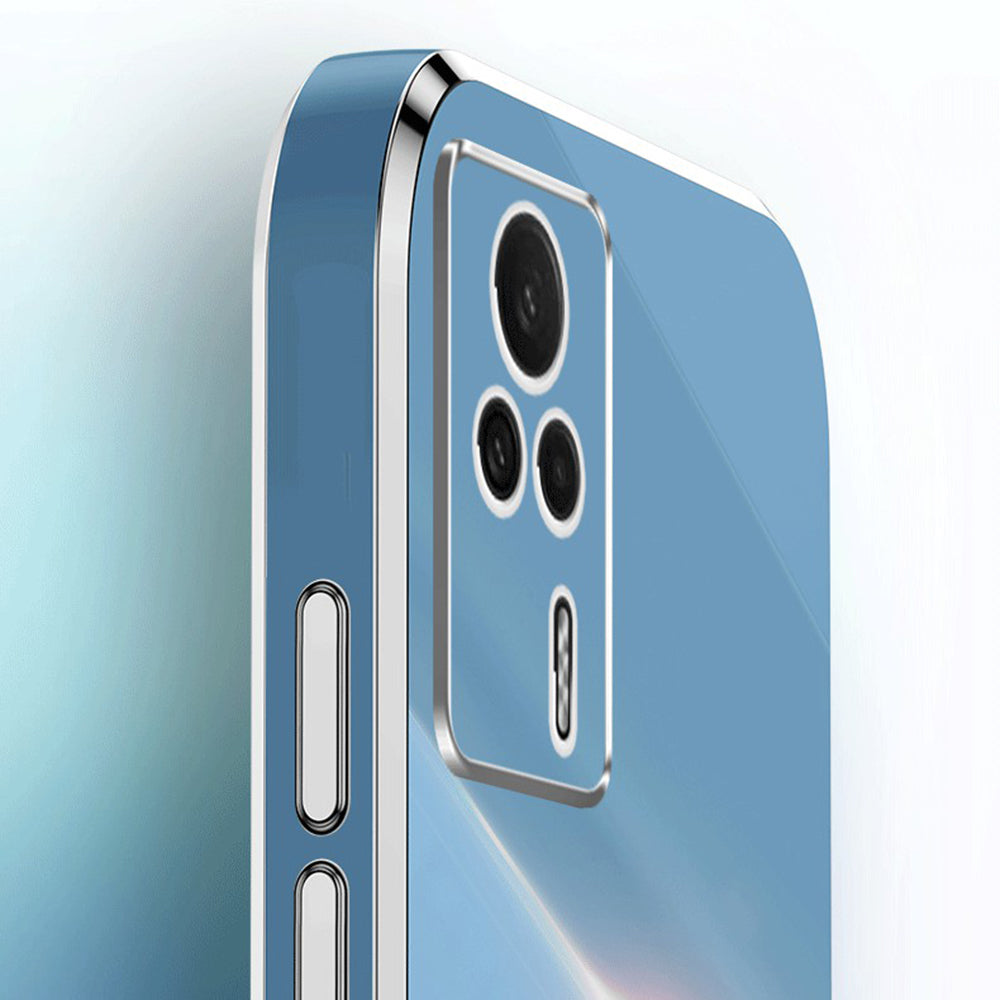 XINLI For Xiaomi Redmi K60E 5G Kickstand TPU Phone Case Ring Holder Phone Cover with Electroplating Golden Edge