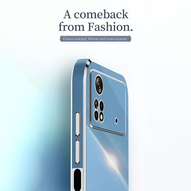 XINLI for Xiaomi Poco X4 Pro 5G Soft TPU Phone Case Electroplating Full Camera Lens Protection Cover