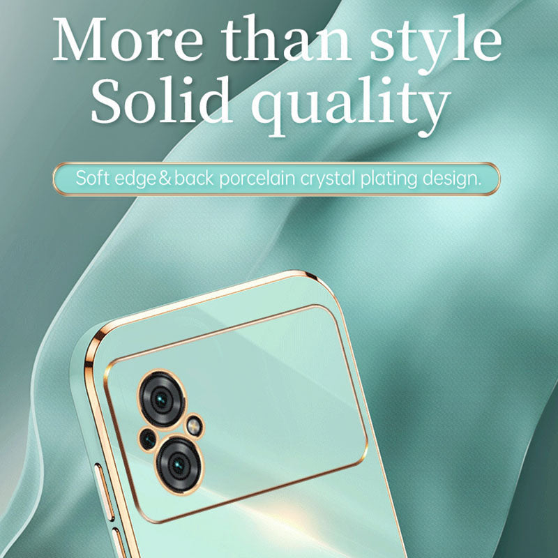 XINLI Electroplating TPU Phone Case for Xiaomi Poco M4 5G Back Shell Full Camera Lens Protection Cover