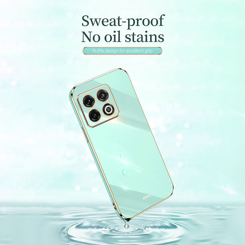 XINLI TPU Phone Case for OnePlus 10 Pro 5G Electroplating Shockproof Full Camera Lens Protection Cover