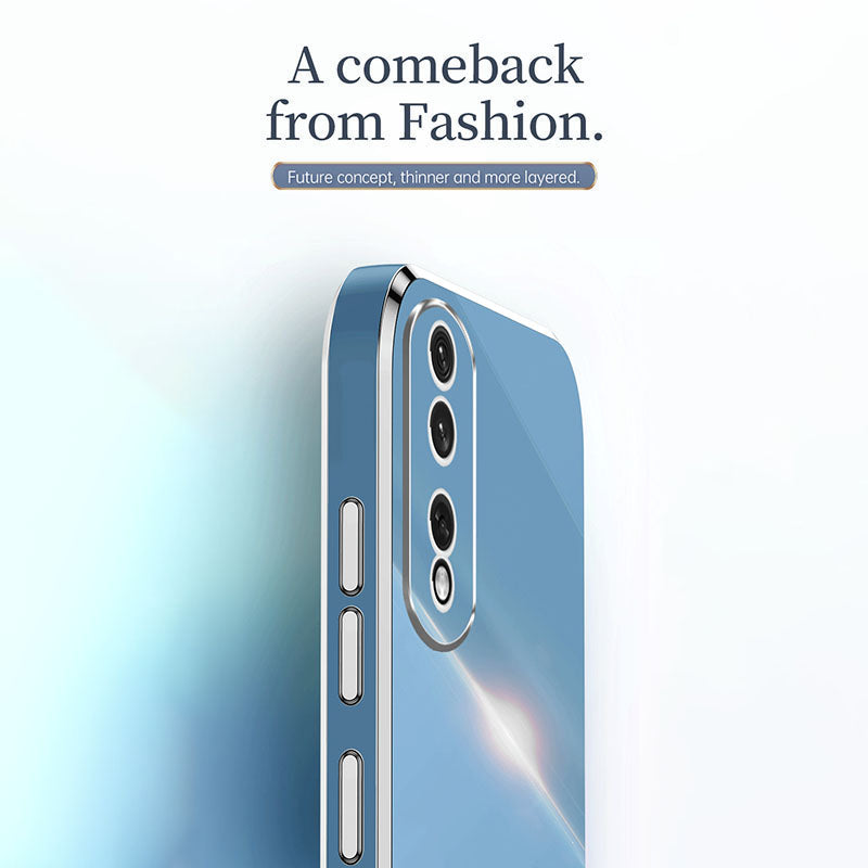XINLI for Honor 80 Pro 5G Electroplated Edge Soft TPU Phone Case Full Camera Protection Anti-Scratch Cover