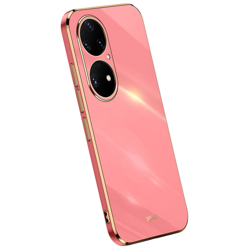 Pouzdro na telefon XINLI Electroplating pro Huawei P50 4G TPU kryt telefonu s plnou ochranou fotoaparátu