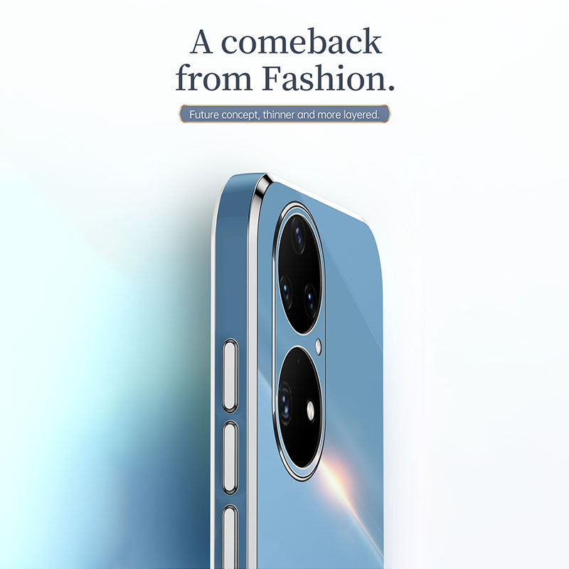 Nárazuvzdorné pouzdro na telefon XINLI pro Huawei P50 Pro 4G s galvanickým pokovováním TPU zadní kryt kompletního ochranného krytu objektivu fotoaparátu
