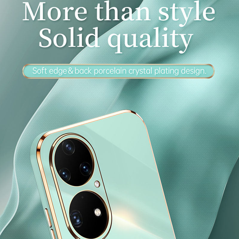 Nárazuvzdorné pouzdro na telefon XINLI pro Huawei P50 Pro 4G s galvanickým pokovováním TPU zadní kryt kompletního ochranného krytu objektivu fotoaparátu