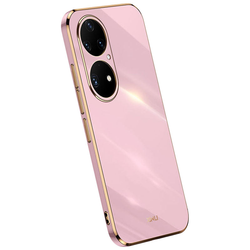 Nárazuvzdorné pouzdro na telefon XINLI pro Huawei P50 Pro 4G s galvanickým pokovováním TPU zadní kryt kompletního ochranného krytu objektivu fotoaparátu