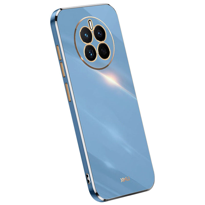 XINLI pro Huawei Mate 50 4G galvanické pokovování Hedvábně měkké dotykové pouzdro na telefon TPU s plnou ochranou objektivu fotoaparátu Kryt telefonu