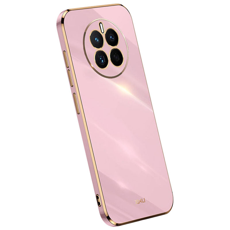 XINLI pro Huawei Mate 50 4G galvanické pokovování Hedvábně měkké dotykové pouzdro na telefon TPU s plnou ochranou objektivu fotoaparátu Kryt telefonu