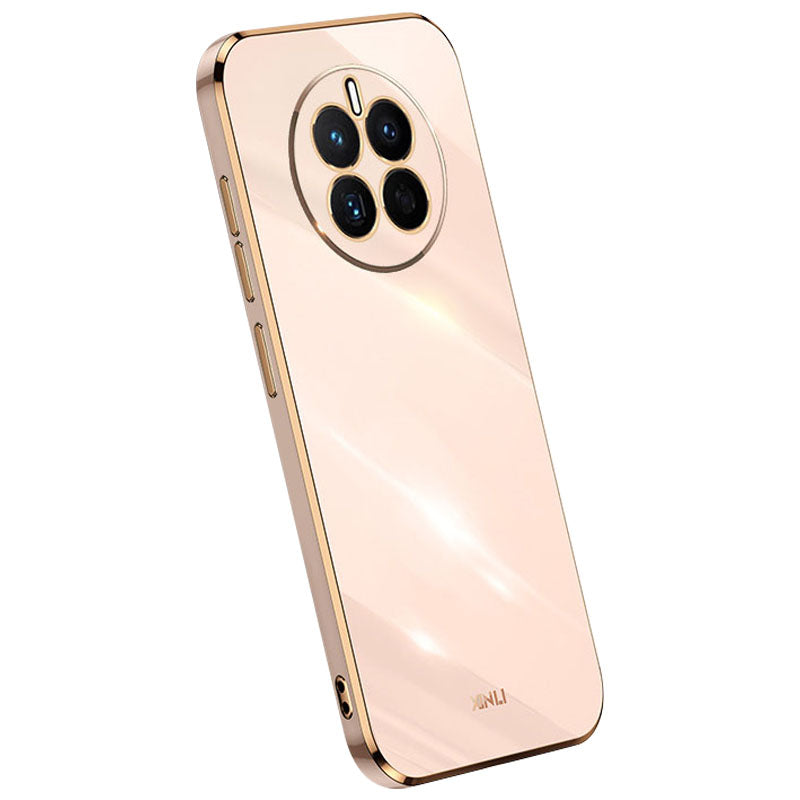 XINLI pro Huawei Mate 50 4G galvanické pokovování Hedvábně měkké dotykové pouzdro na telefon TPU s plnou ochranou objektivu fotoaparátu Kryt telefonu