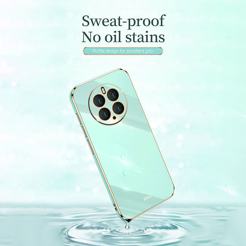Ochranné pouzdro na telefon XINLI odolné proti poškrábání pro Huawei Mate 50 Pro 4G s galvanickým pokovováním TPU zadní skořepina kompletního ochranného krytu objektivu fotoaparátu