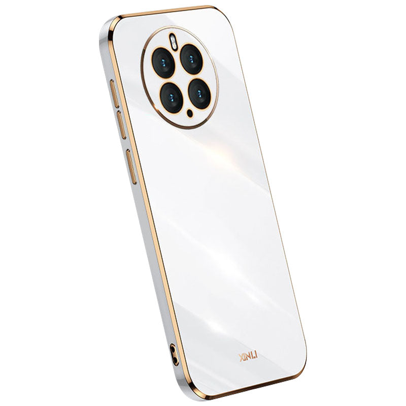 Ochranné pouzdro na telefon XINLI odolné proti poškrábání pro Huawei Mate 50 Pro 4G s galvanickým pokovováním TPU zadní skořepina kompletního ochranného krytu objektivu fotoaparátu