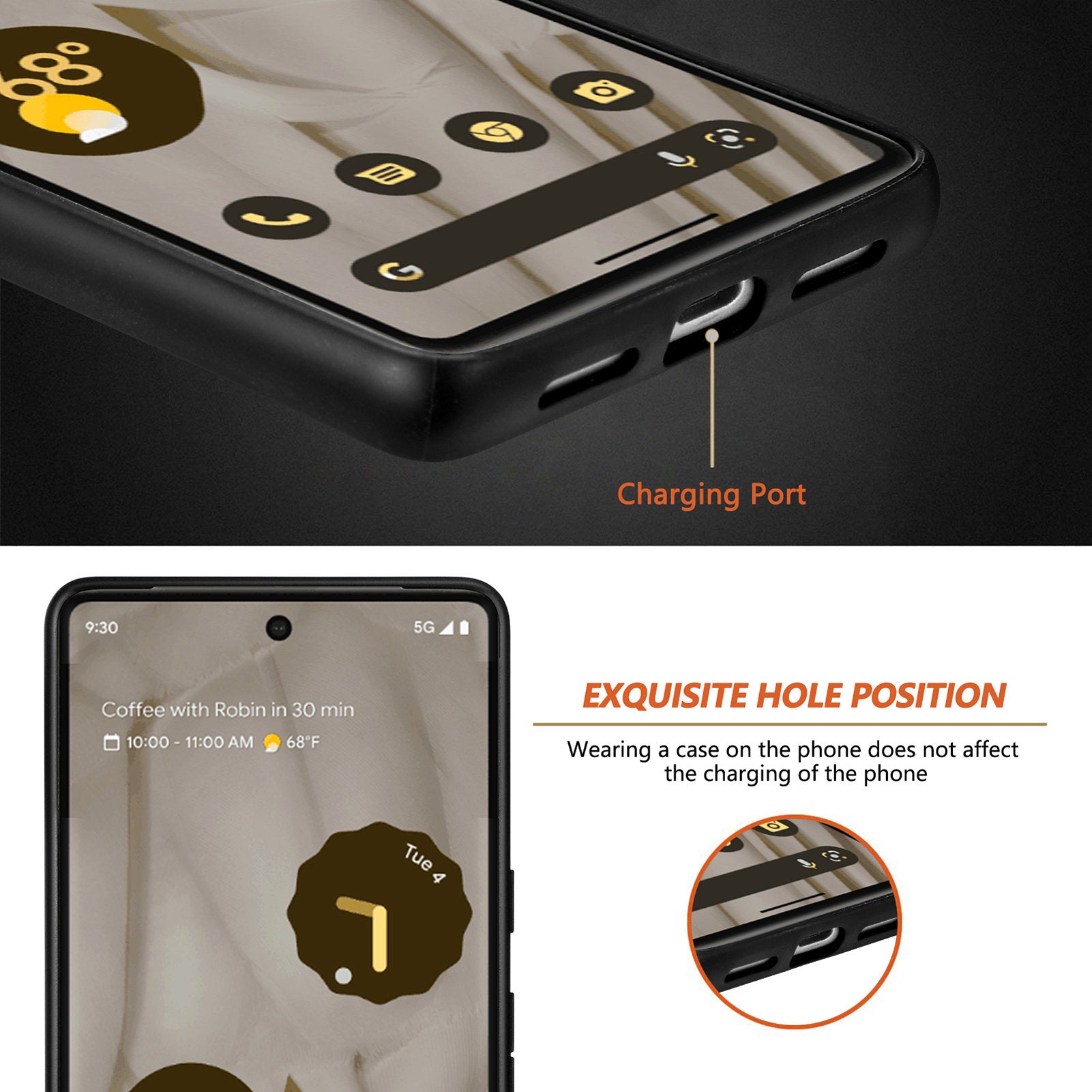 Leather Coated PC TPU Case Compatible with MagSafe for Google Pixel 7 Pro 5G Phone Cover