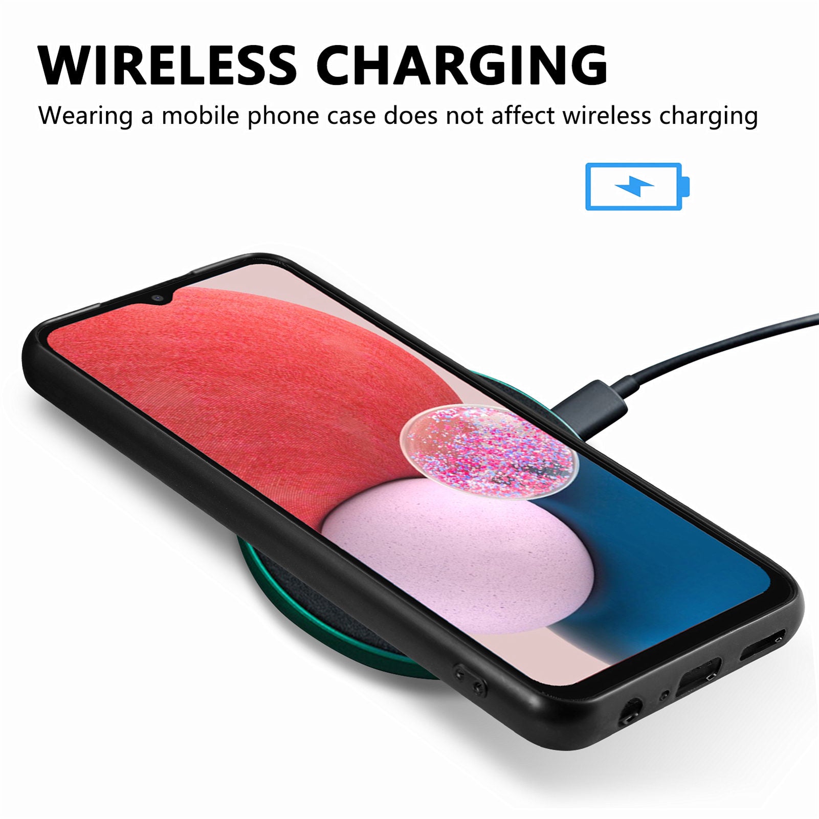 Back Shell for Samsung Galaxy A13 4G Bump Proof Cell Phone Case Snake Texture PU Leather Coated PC TPU Cover