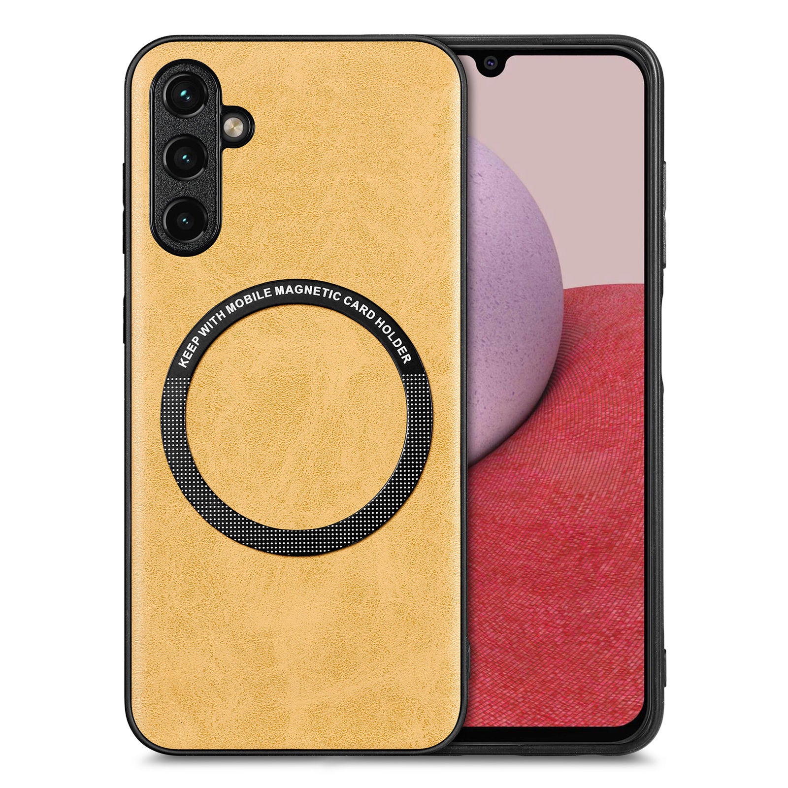 Phone Case Compatible with MagSafe for Samsung Galaxy A14 5G / A14 4G PU Leather Coated PC TPU Cover