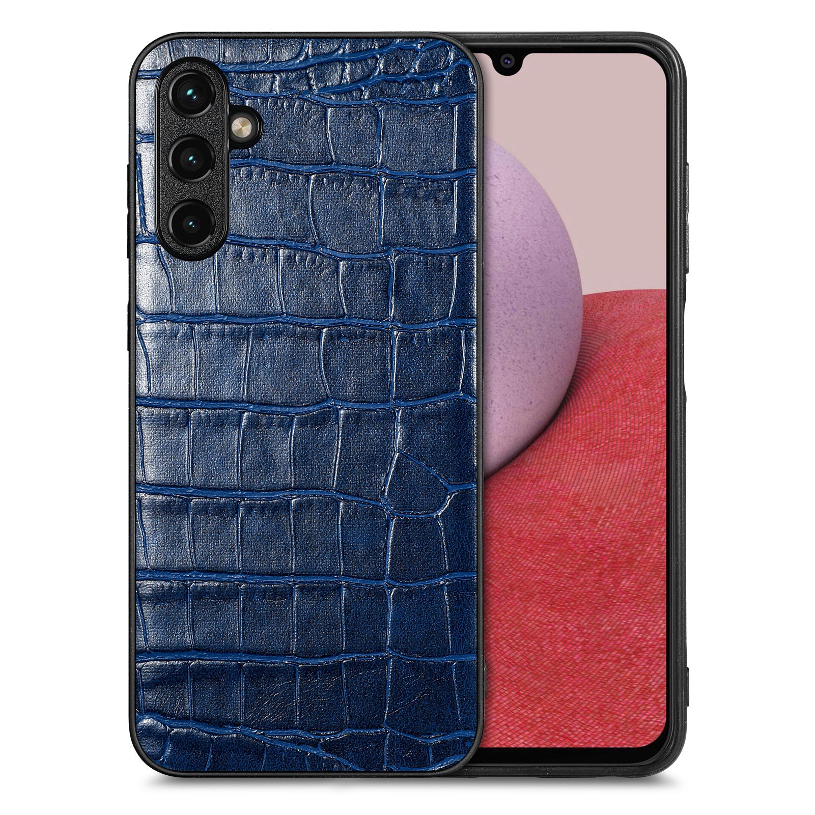 For Samsung Galaxy A14 5G A14 4G Crocodile Texture Back Shell PU Leather Coated TPU Cover Precise Cutout Phone Case