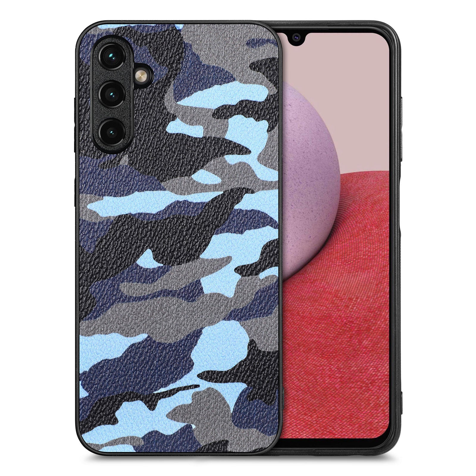 For Samsung Galaxy A14 5G / A14 4G Slim Phone Case Camouflage Pattern Leather Coated PC TPU Cell Phone Cover