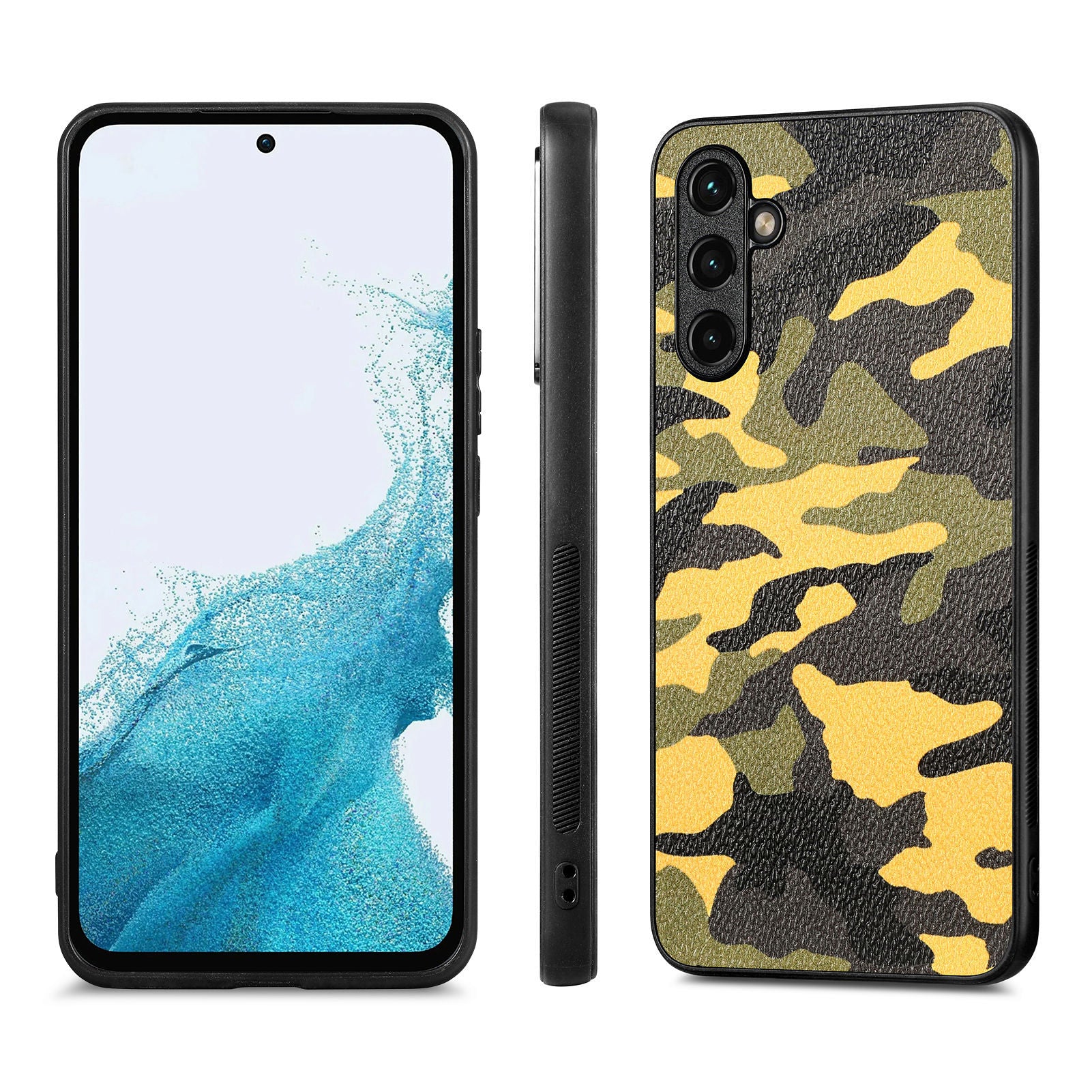 For Samsung Galaxy A54 5G Camouflage Pattern Phone Cover PU Leather PC TPU Anti-drop Case