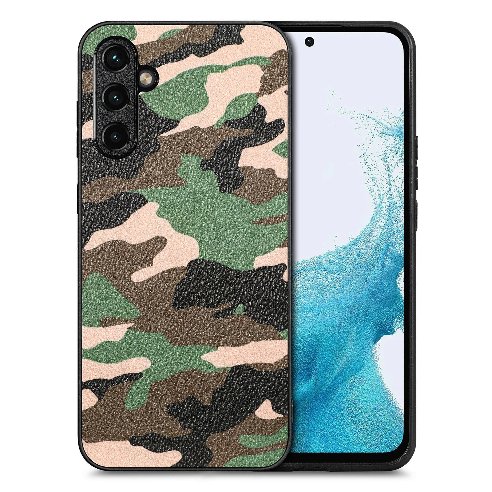 For Samsung Galaxy A54 5G Camouflage Pattern Phone Cover PU Leather PC TPU Anti-drop Case