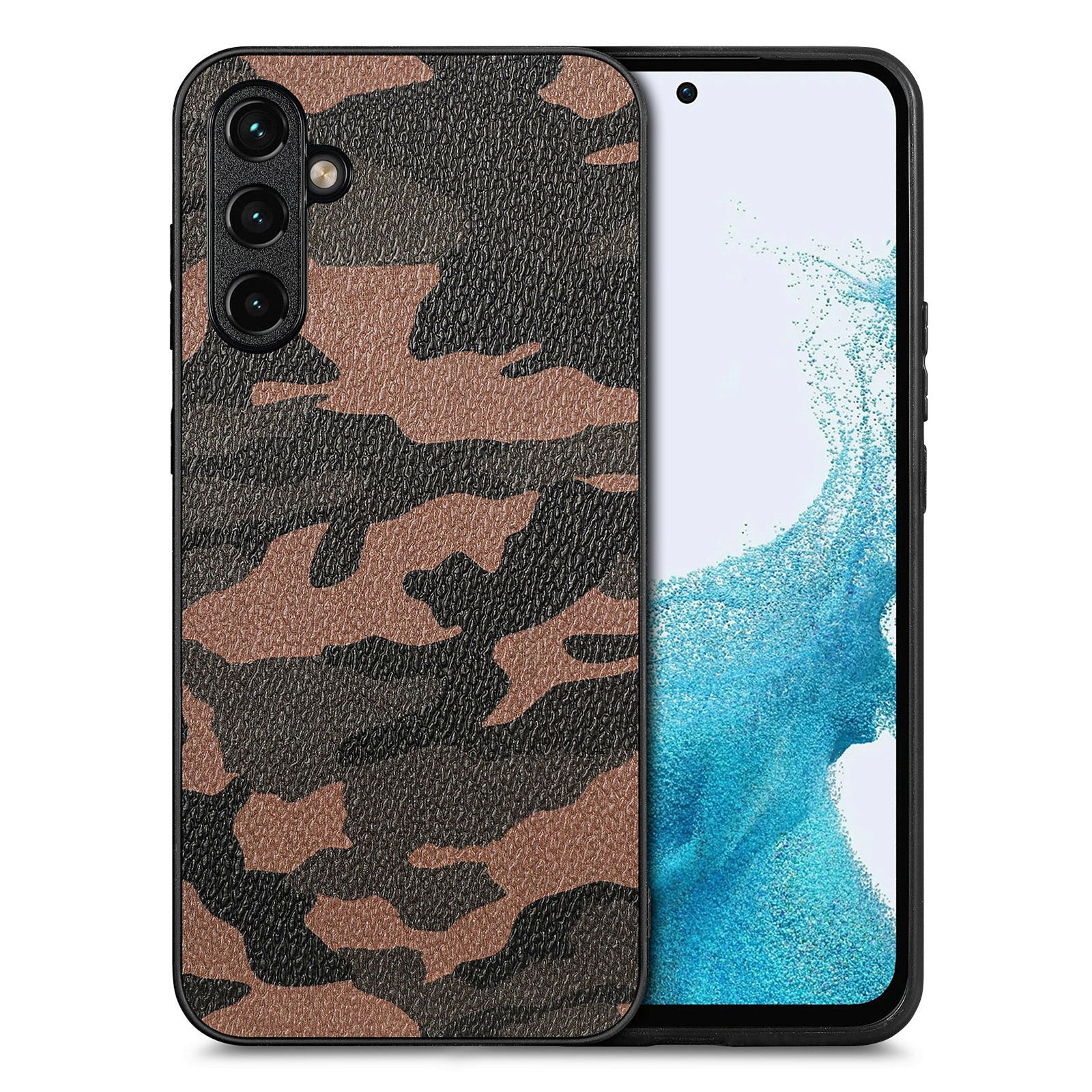 For Samsung Galaxy A54 5G Camouflage Pattern Phone Cover PU Leather PC TPU Anti-drop Case