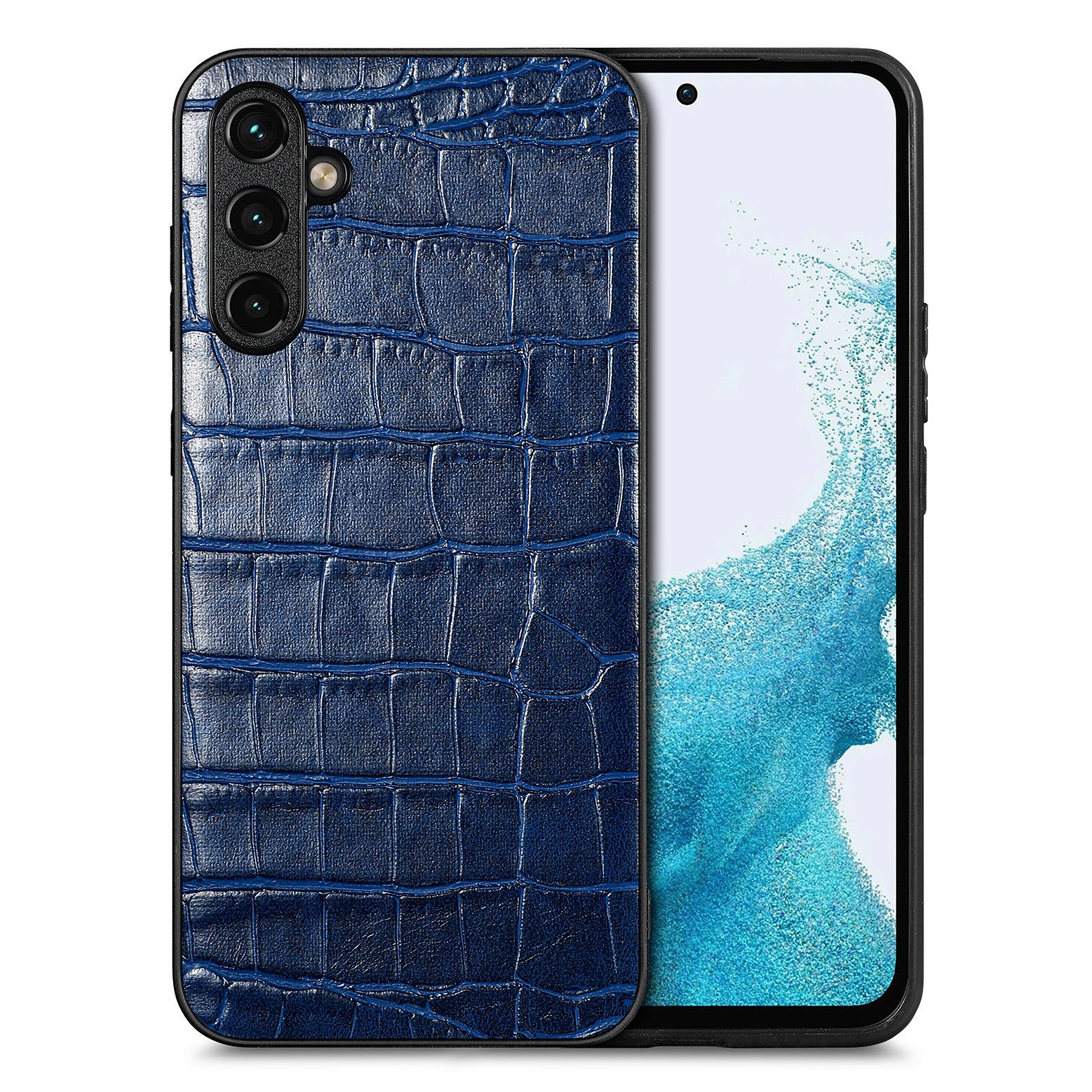For Samsung Galaxy A54 5G Cell Phone Case Crocodile Texture PU Leather Coated TPU Protective Phone Cover