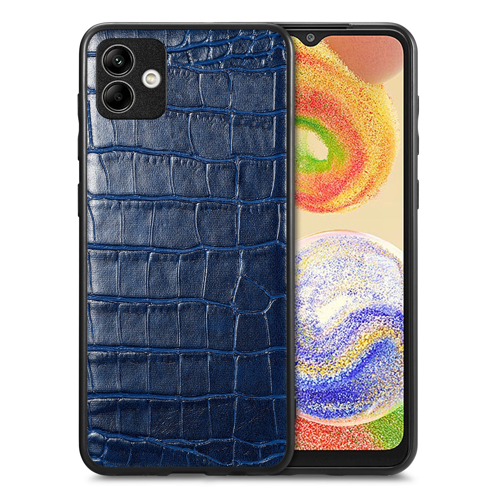 For Samsung Galaxy A04 4G (164.4 x 76.3 x 9.1 mm) Crocodile Texture Case PU Leather Coated TPU Phone Cover