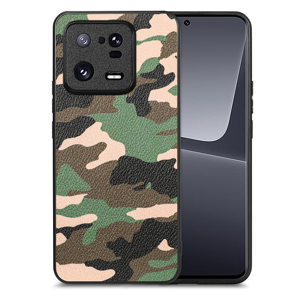 For Xiaomi 13 Pro 5G Camouflage Pattern Phone Case PU Leather PC TPU Phone Cover