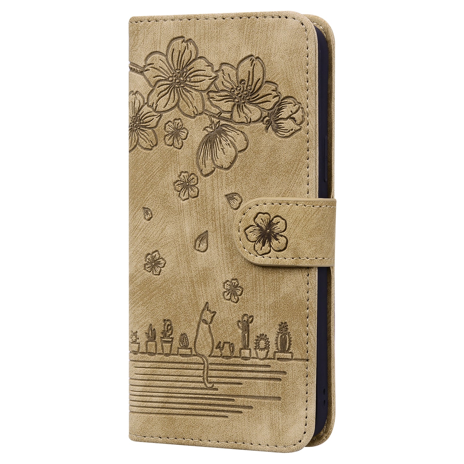 For Samsung Galaxy S23 Ultra Imprinted Cat PU Leather Wallet Case Folding Stand Phone Cover with Strap