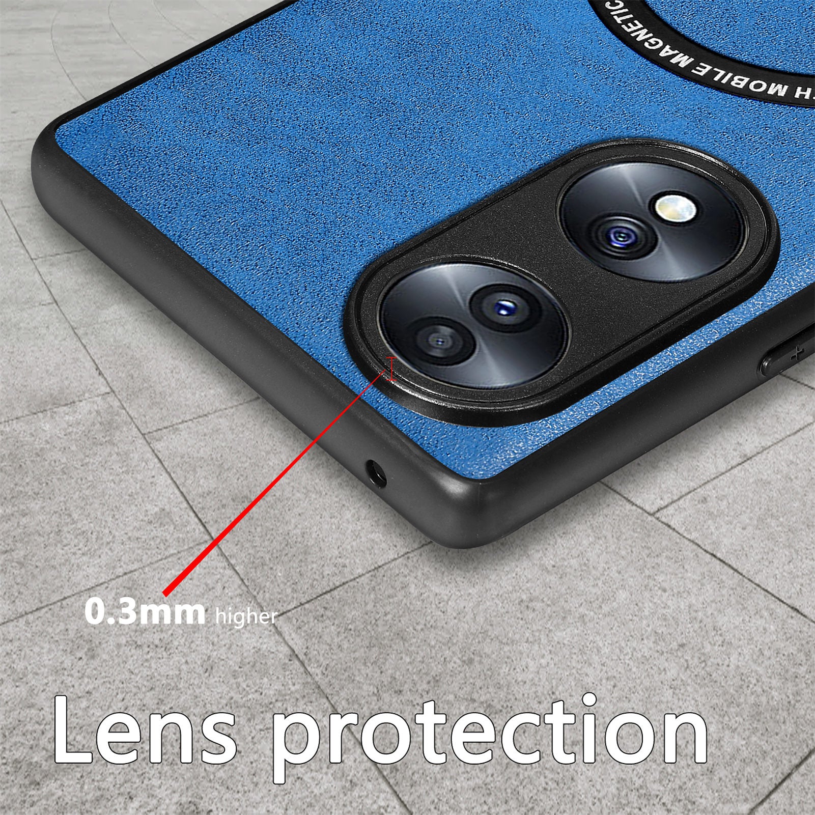 Mobile Phone Case Compatible with MagSafe for Honor 70 5G PU Leather Coated PC TPU Cover
