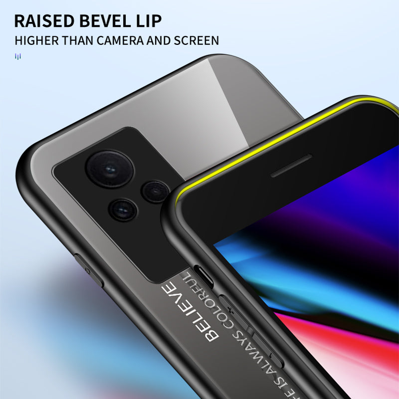 Tempered Glass PC TPU Phone Case for Xiaomi Redmi K60E 5G Gradient Color Anti-drop Cover