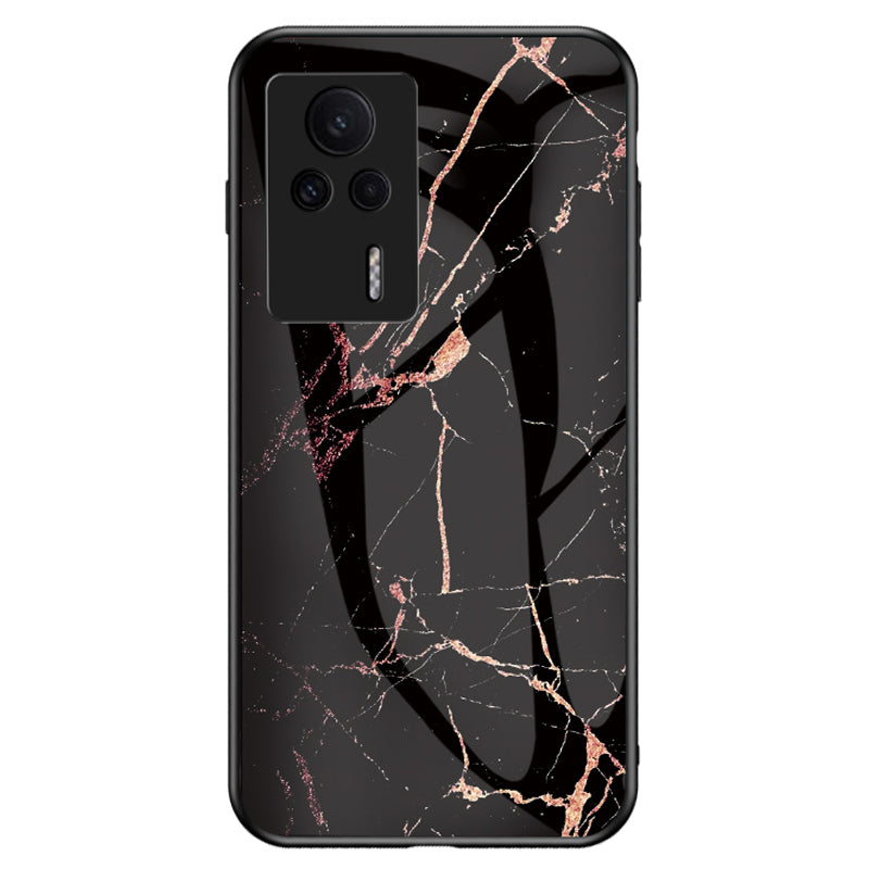 Marble Pattern Phone Case for Xiaomi Redmi K60E 5G Tempered Glass PC TPU Shockproof Cover