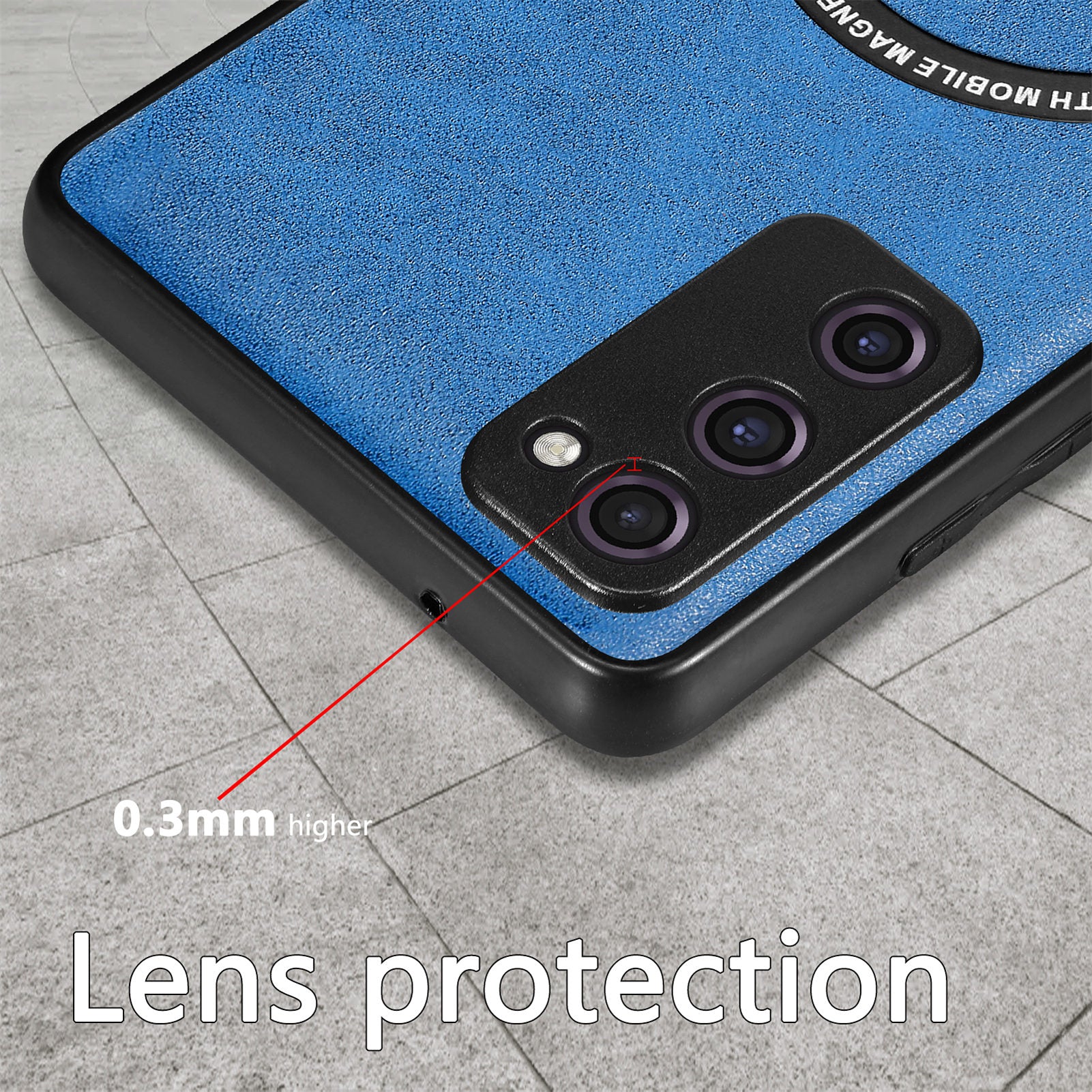 For Samsung Galaxy S20 FE 5G / S20 FE / S20 FE 2022 / S20 Lite Phone Case Compatible with MagSafe Leather Coated PC TPU Cover