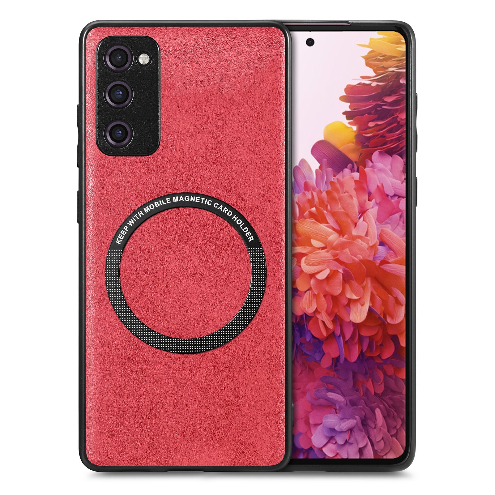 For Samsung Galaxy S20 FE 5G / S20 FE / S20 FE 2022 / S20 Lite Phone Case Compatible with MagSafe Leather Coated PC TPU Cover