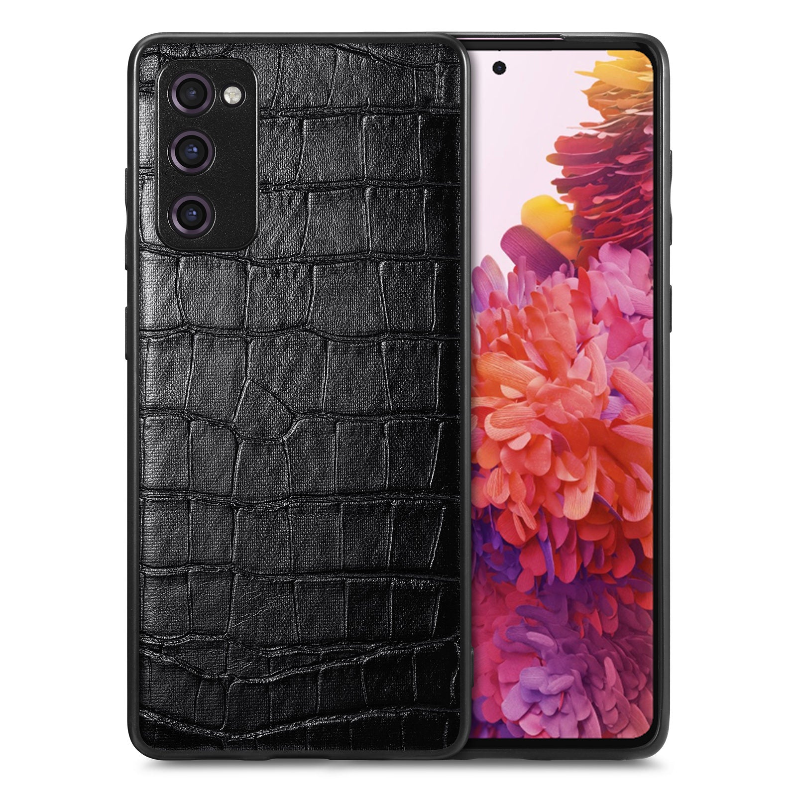 For Samsung Galaxy S20 FE 5G S20 FE 4G S20 FE 2022 S20 Lite Precise Cutout Phone Case Crocodile Texture PU Leather Coated TPU Cover