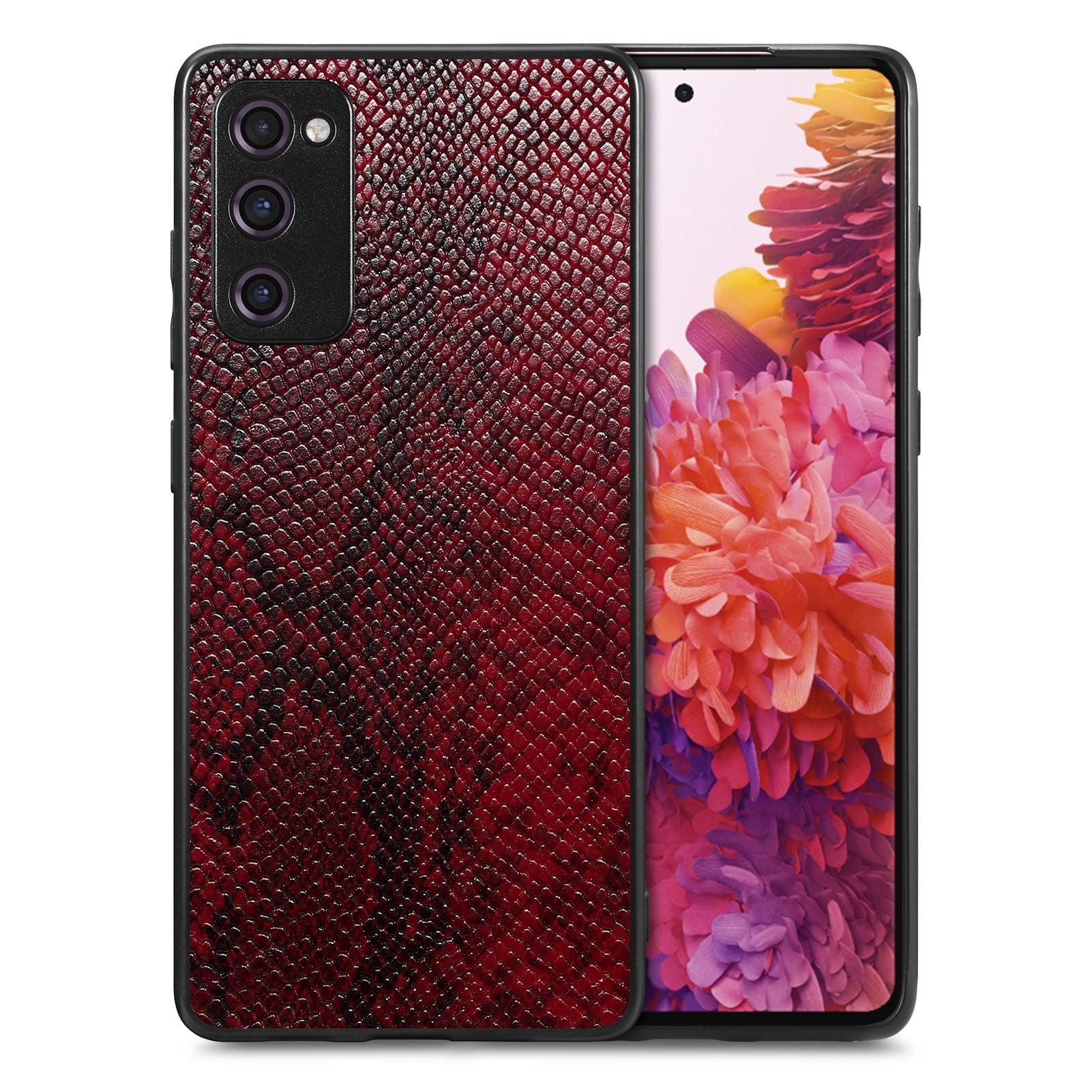 For Samsung Galaxy S20 FE 5G S20 FE S20 FE 2022 S20 Lite Snake Texture Phone Case PU Leather Coated PC TPU Cover