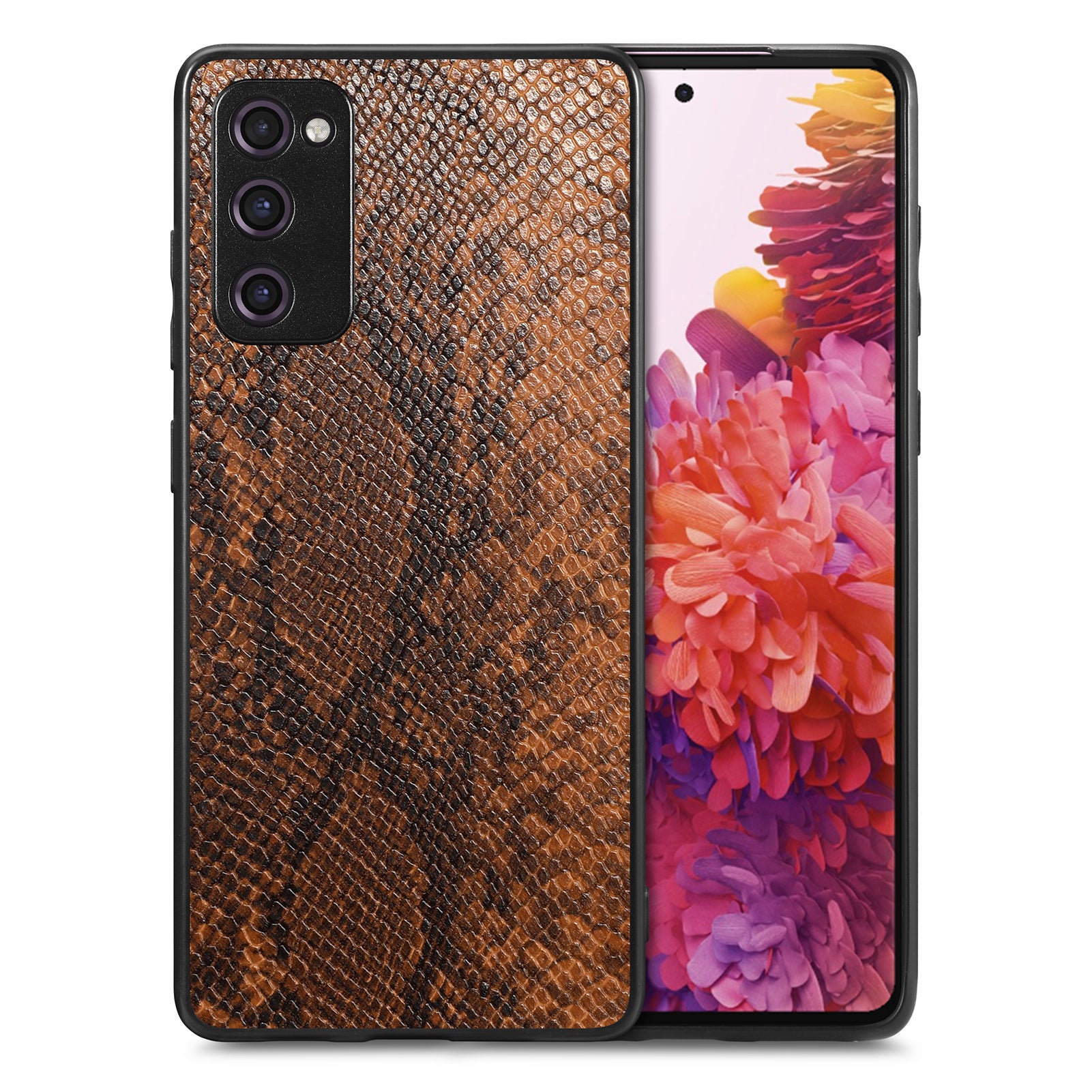 For Samsung Galaxy S20 FE 5G S20 FE S20 FE 2022 S20 Lite Snake Texture Phone Case PU Leather Coated PC TPU Cover
