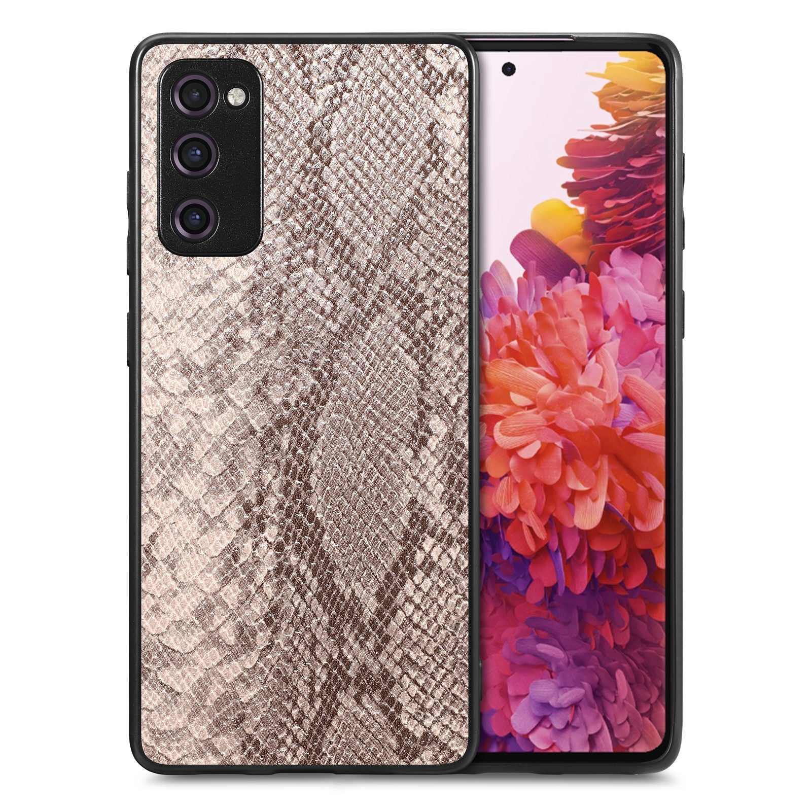 For Samsung Galaxy S20 FE 5G S20 FE S20 FE 2022 S20 Lite Snake Texture Phone Case PU Leather Coated PC TPU Cover