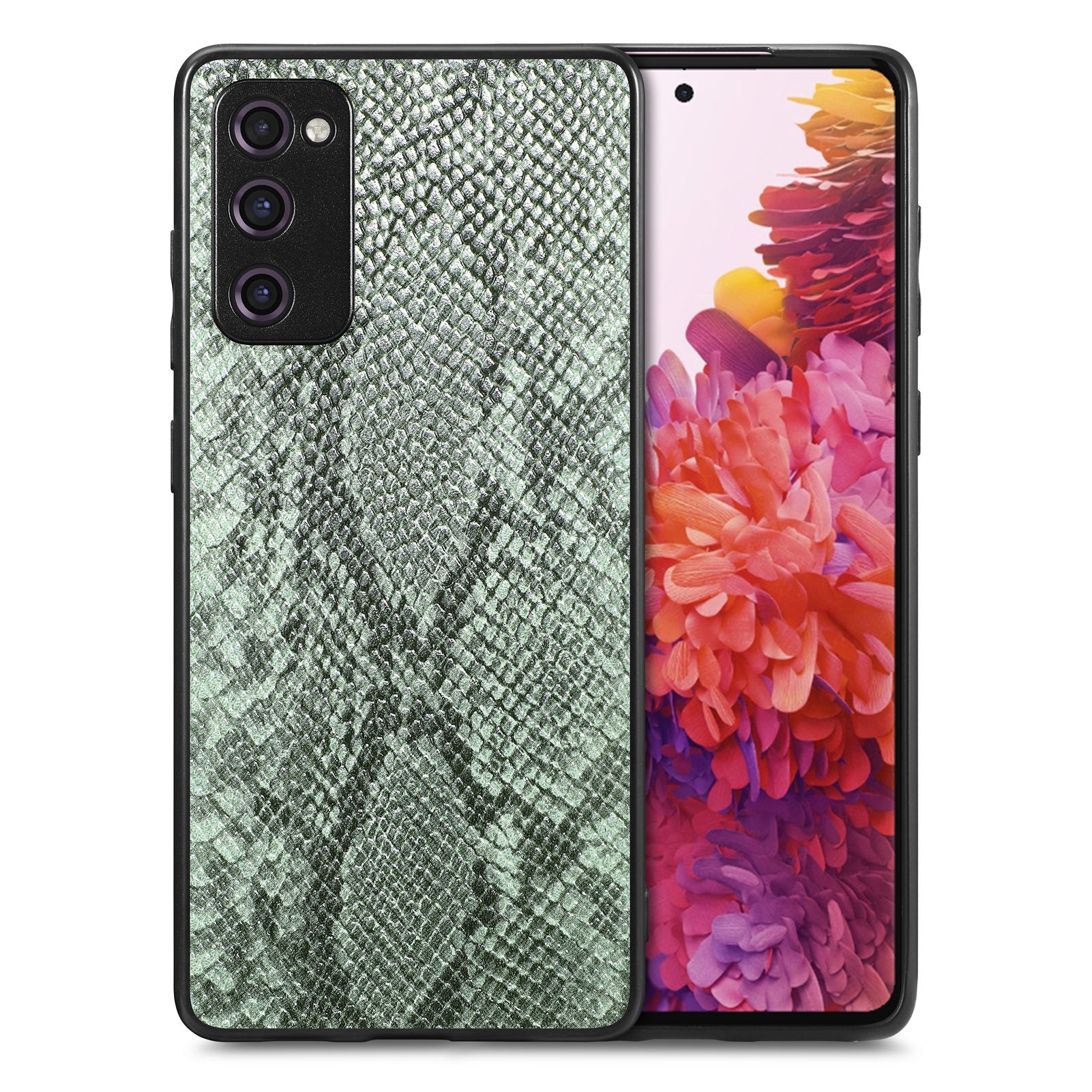 For Samsung Galaxy S20 FE 5G S20 FE S20 FE 2022 S20 Lite Snake Texture Phone Case PU Leather Coated PC TPU Cover