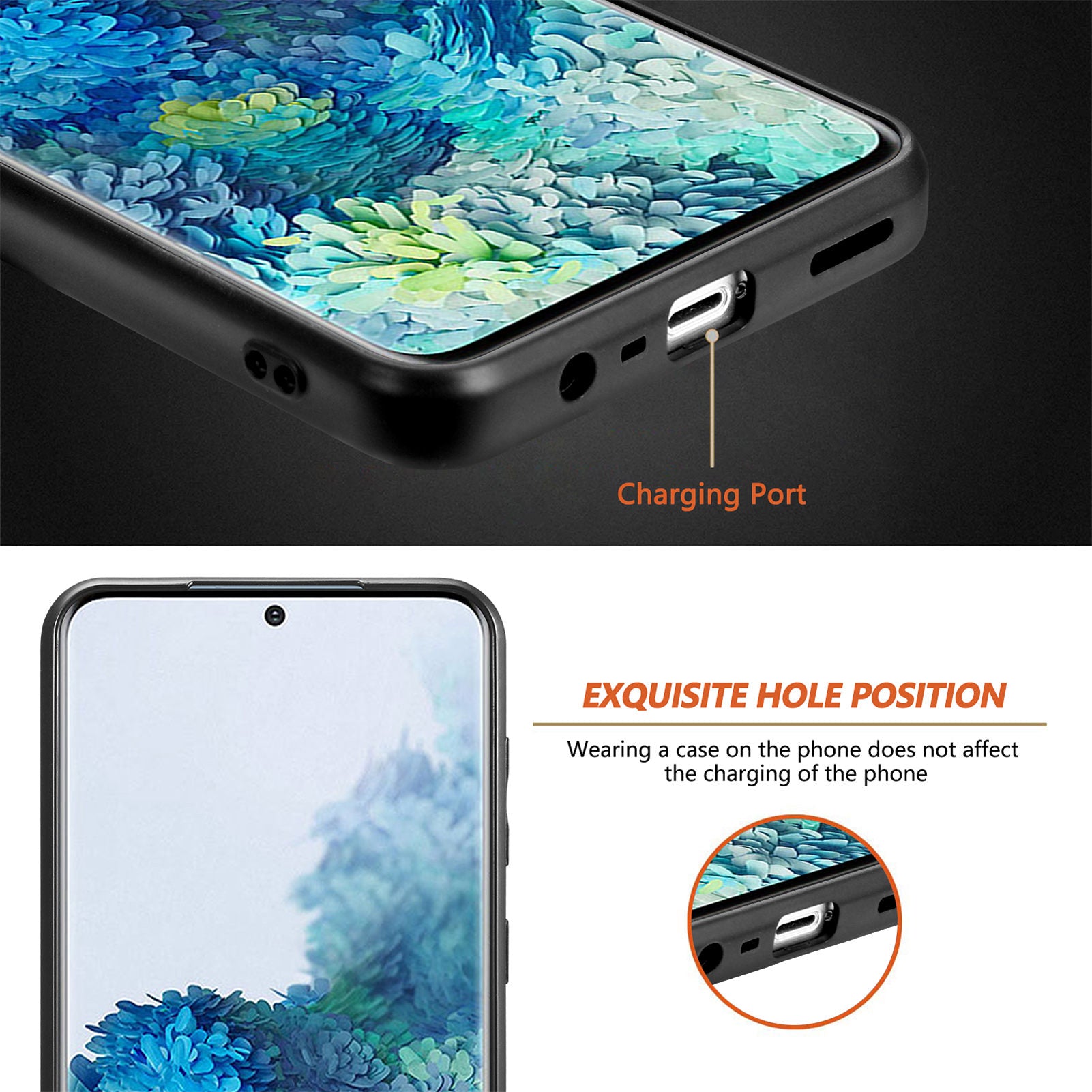 For Samsung Galaxy S20 Plus 4G 5G Leather Coated PC TPU Cover Phone Case Compatible with MagSafe with Magnetic Holder Metal Ring