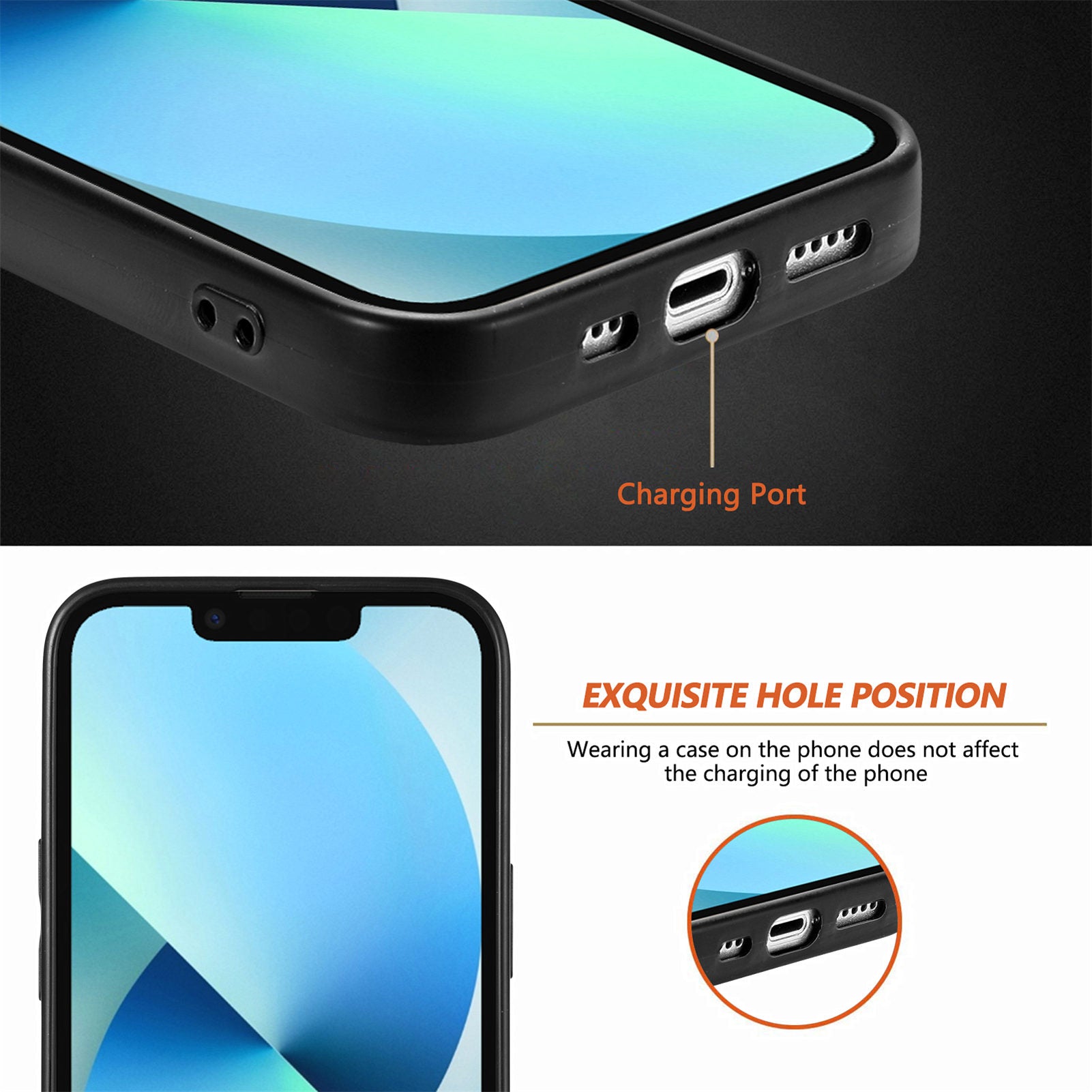 Camouflage Pattern Phone Cover for iPhone 13 mini Precise Cutout Leather Coated PC TPU Case