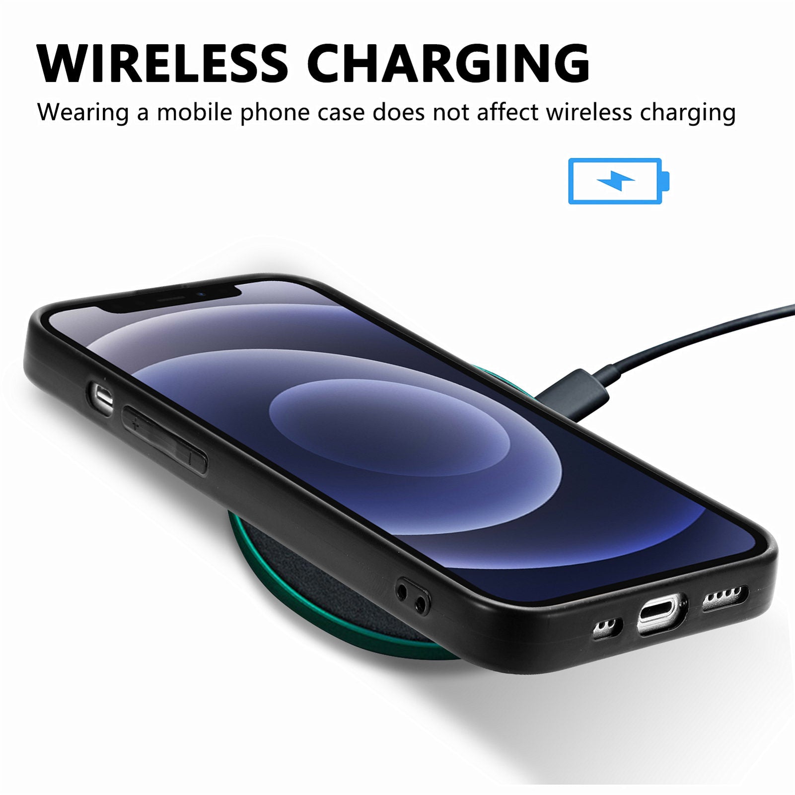 Til iPhone 12 mini 5,4 tommer Camouflage telefontaske PU læder PC TPU Anti-drop beskyttelsescover