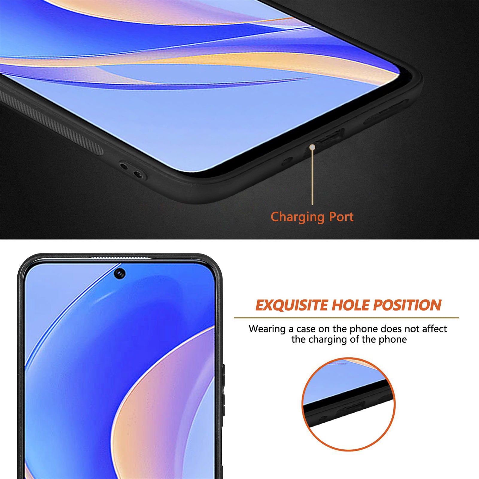 Pro Huawei nova Y90 4G přesný výřez PU kůže PC TPU zadní kryt maskovací design pouzdro na telefon