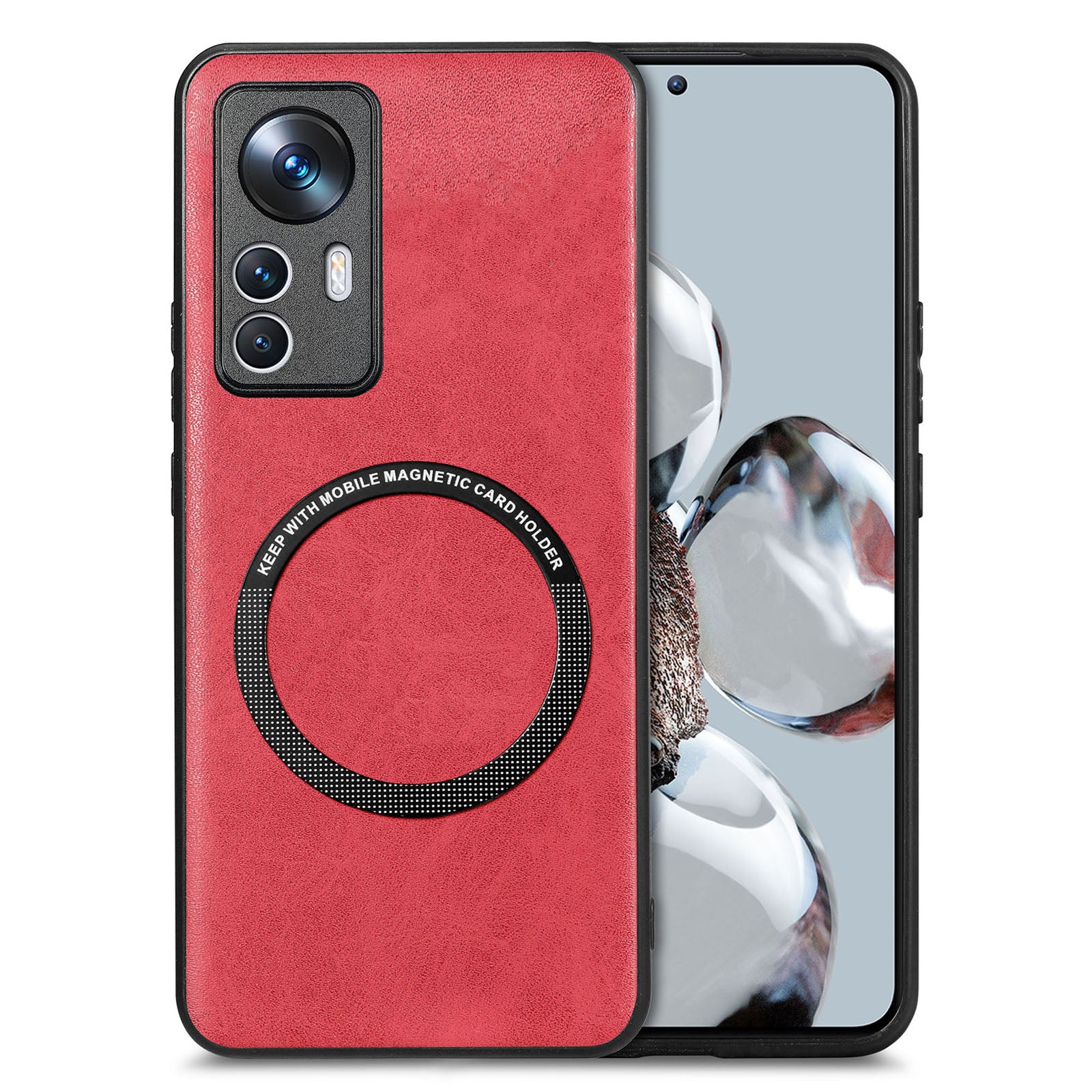 Anti-scratch Phone Case Compatible with MagSafe For Xiaomi 12T 5G Redmi K50 Ultra 5G Leather Coated PC TPU Magnetic Phone Back Cover