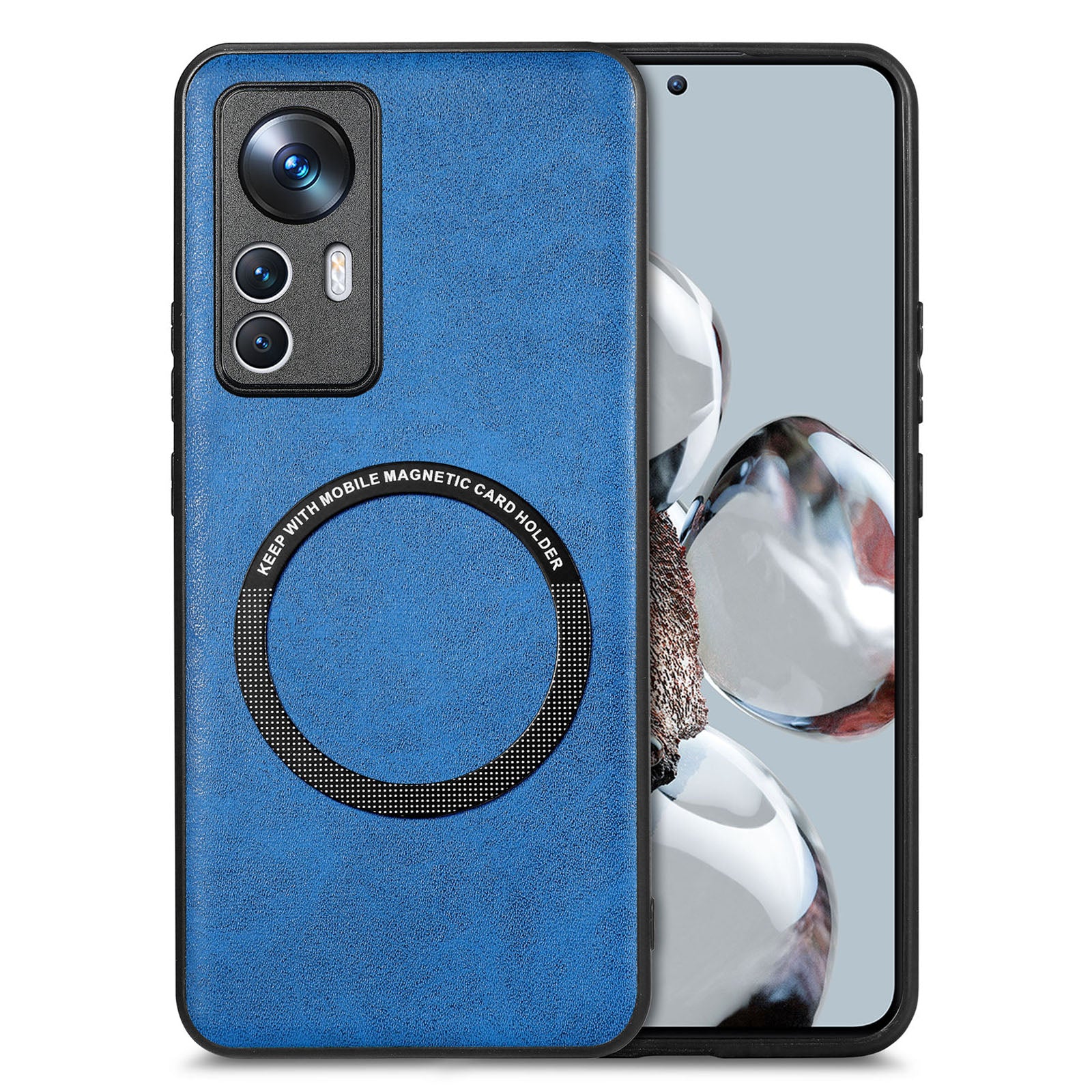 Anti-scratch Phone Case Compatible with MagSafe For Xiaomi 12T 5G Redmi K50 Ultra 5G Leather Coated PC TPU Magnetic Phone Back Cover