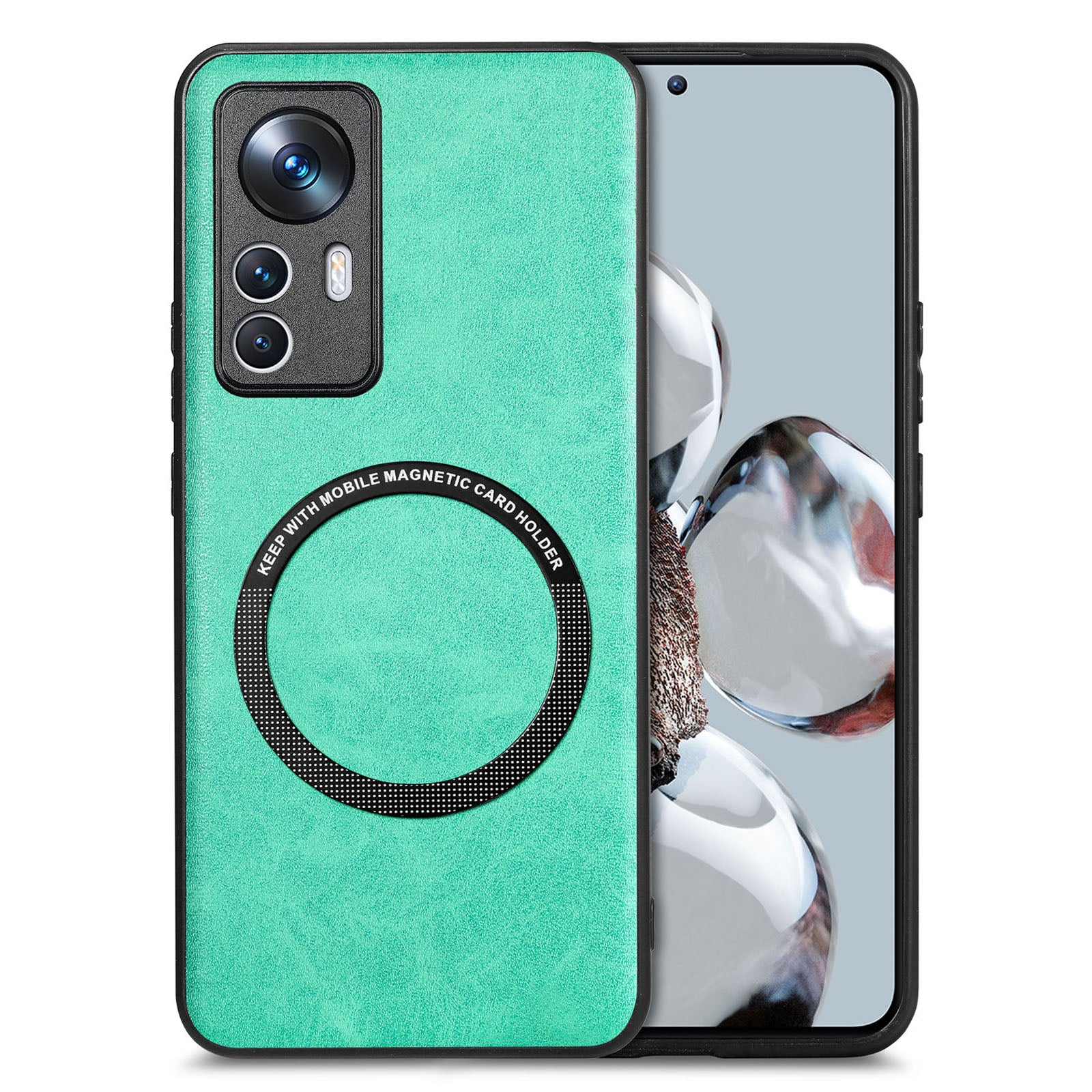 Anti-scratch Phone Case Compatible with MagSafe For Xiaomi 12T 5G Redmi K50 Ultra 5G Leather Coated PC TPU Magnetic Phone Back Cover