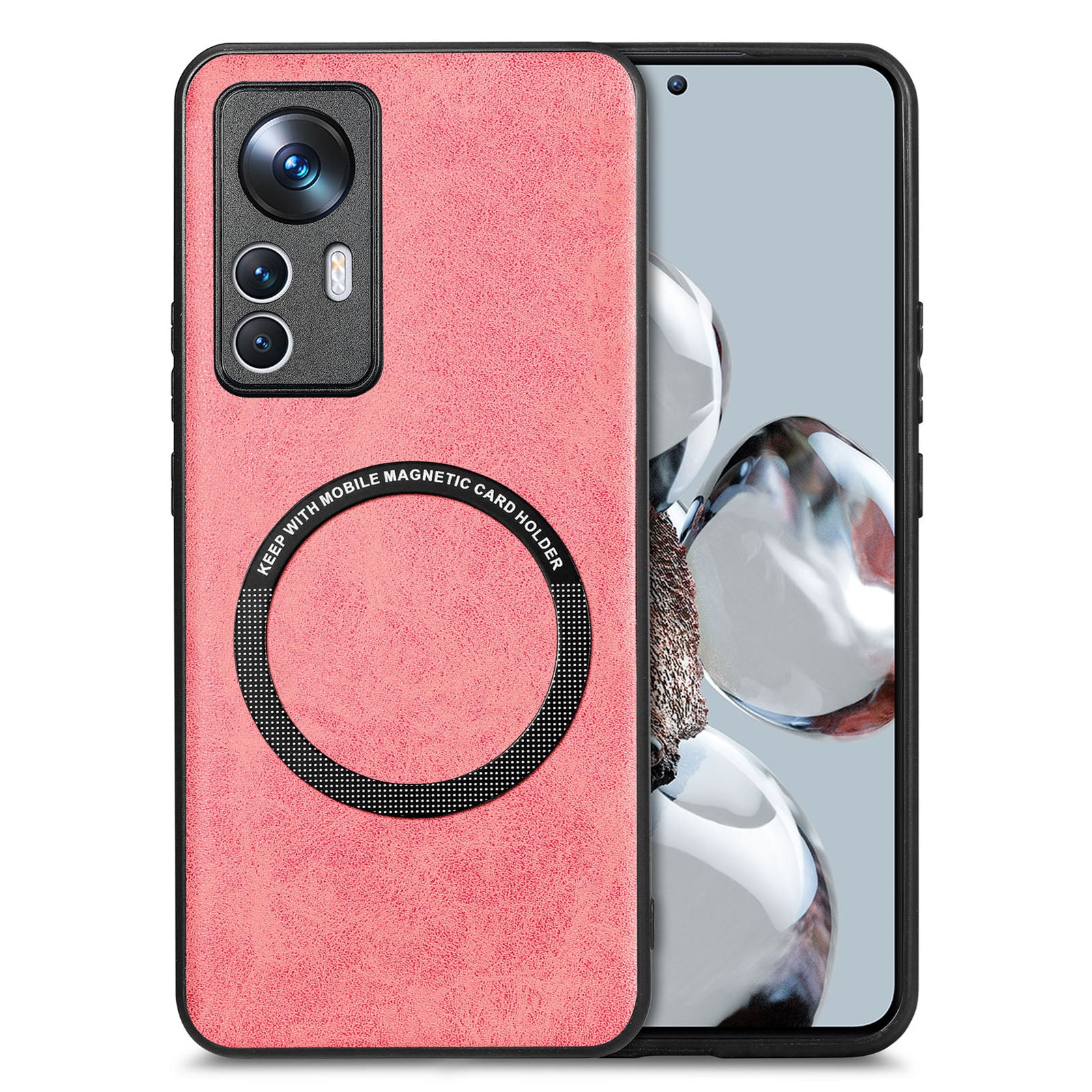 Anti-scratch Phone Case Compatible with MagSafe For Xiaomi 12T 5G Redmi K50 Ultra 5G Leather Coated PC TPU Magnetic Phone Back Cover